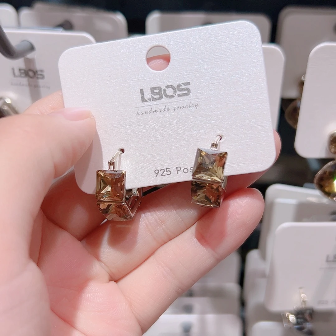 锆石纯铜合金耳环