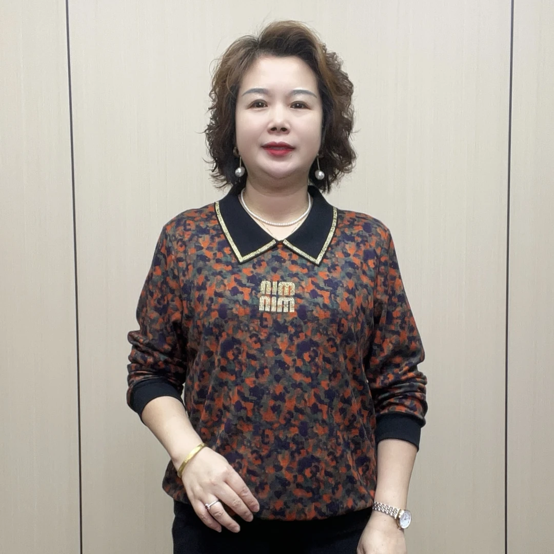 2025秋季时尚中老年百搭长袖气质休闲宽松女士女装洋气妈妈装