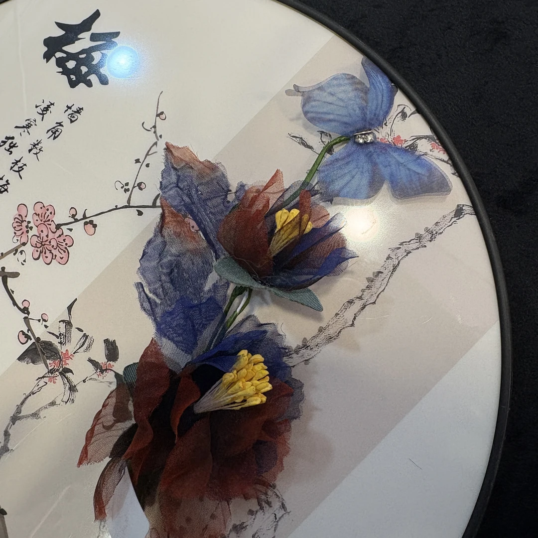 【云鬓花颜阁烫花发夹】 流霞栖蝶小号(孤品）仙气手工古风发饰B74