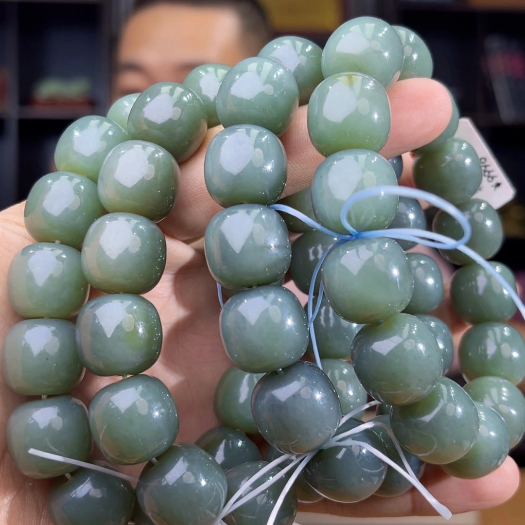 未镶嵌手串和田玉纯天然14年新疆且末正蓝卡16多样性发其一
