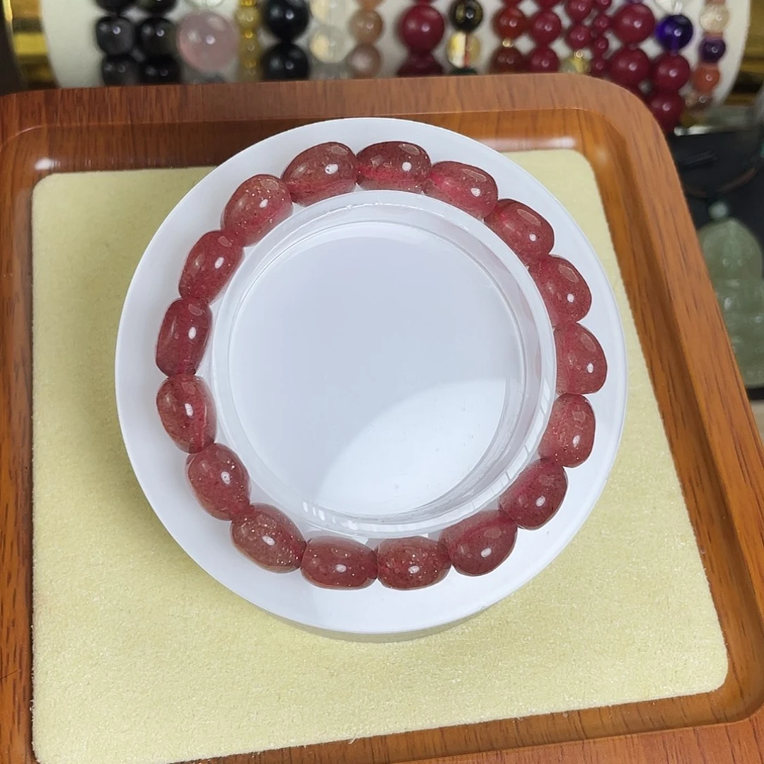 未镶嵌手链水晶草莓晶手串心形