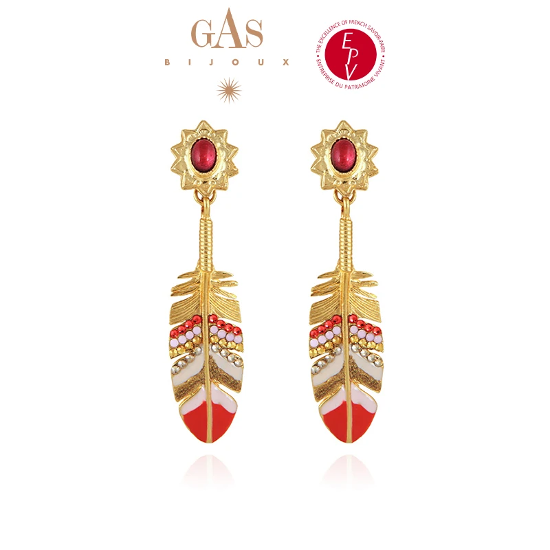 AZLOOK 耳饰 【法国进口】GAS BIJOUX 羽之翼系针式耳环