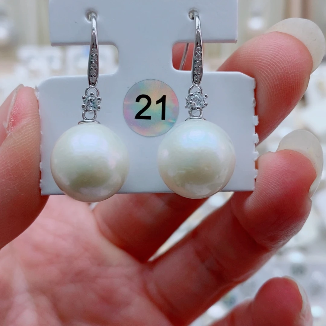 淡水珍珠颈饰银S925镶嵌13