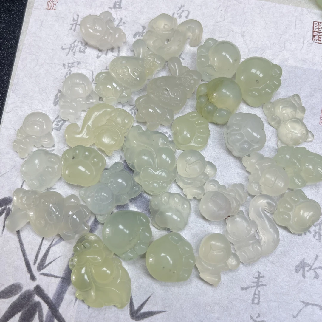 岫玉吊坠手链配饰随机 默认微瑕