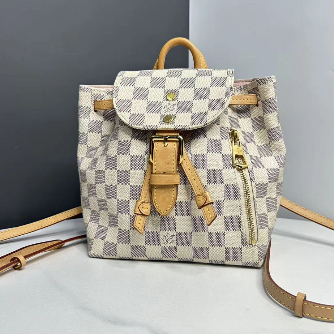 95新 LouisVuitton/路易威登 Sperone棋盘格双肩包19cm/JJ5092205
