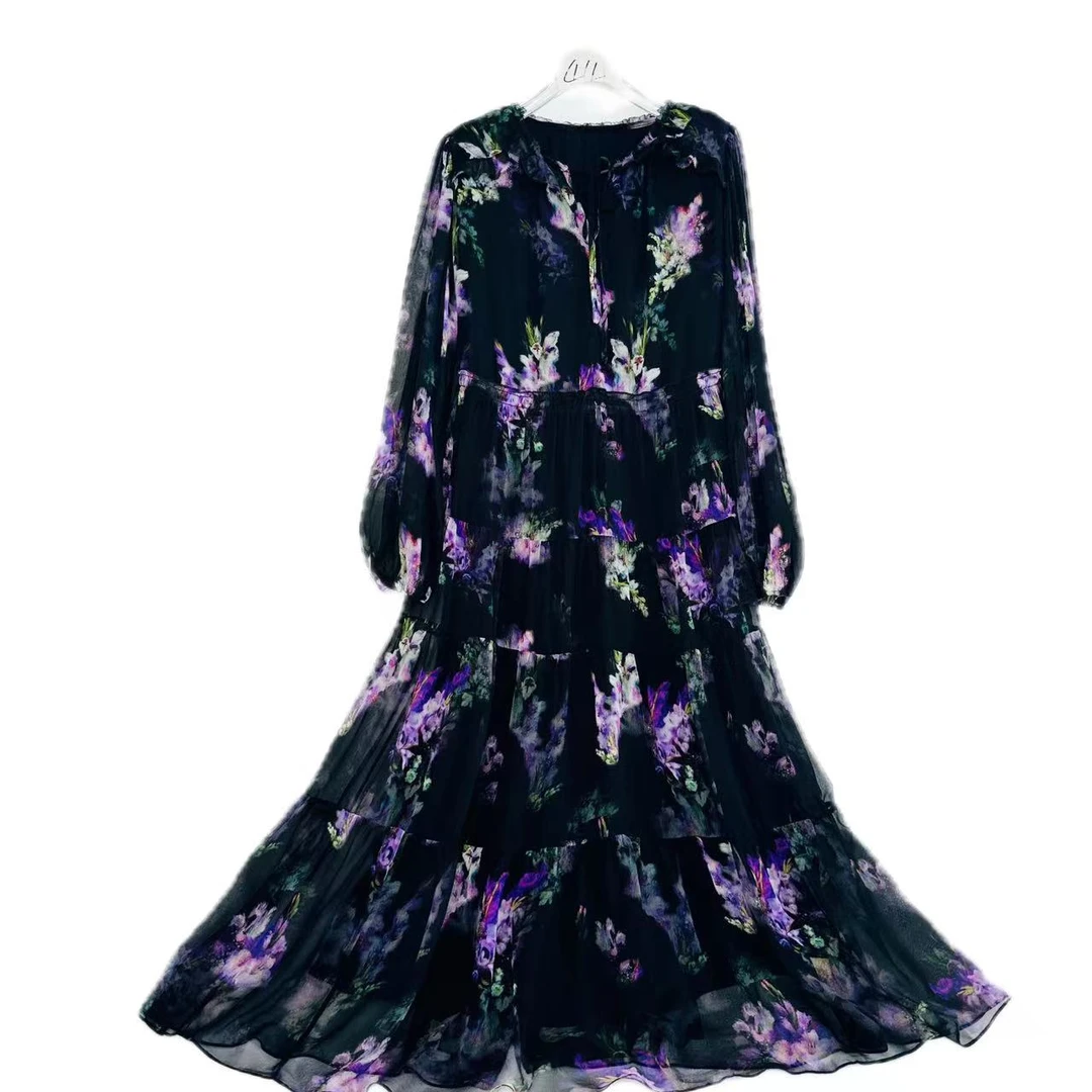 【2024-林姐真丝】重磅100桑蚕丝连衣裙YR24D011