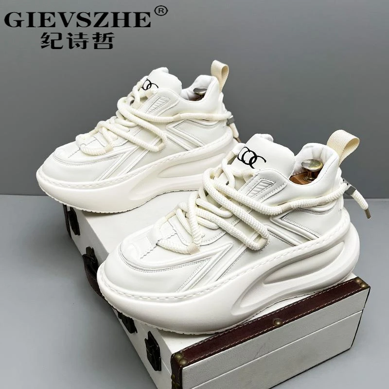 纪诗哲厚底老爹鞋轻奢潮流百搭运动鞋时尚增高男鞋耐磨跑鞋推荐
