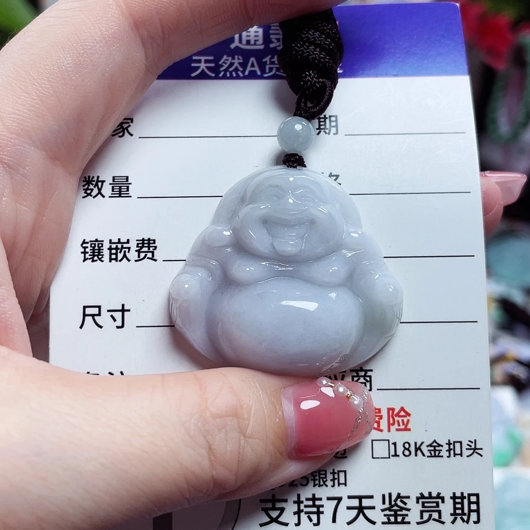 翡翠未镶嵌颈饰佛公03
