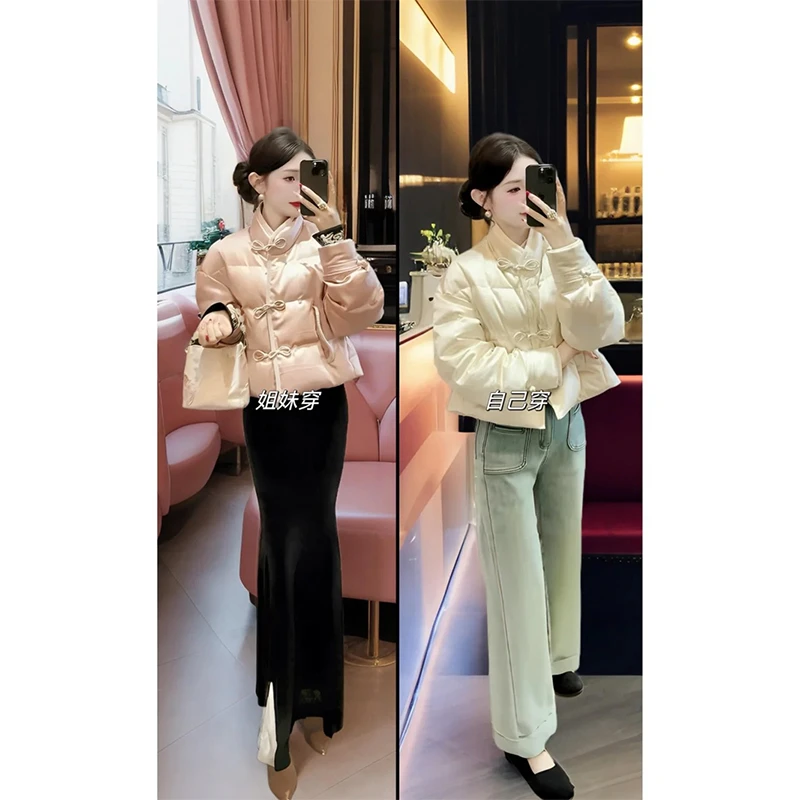 新中式流行超好看冬季新款时尚国风优雅气质洋气短款加厚棉服外套