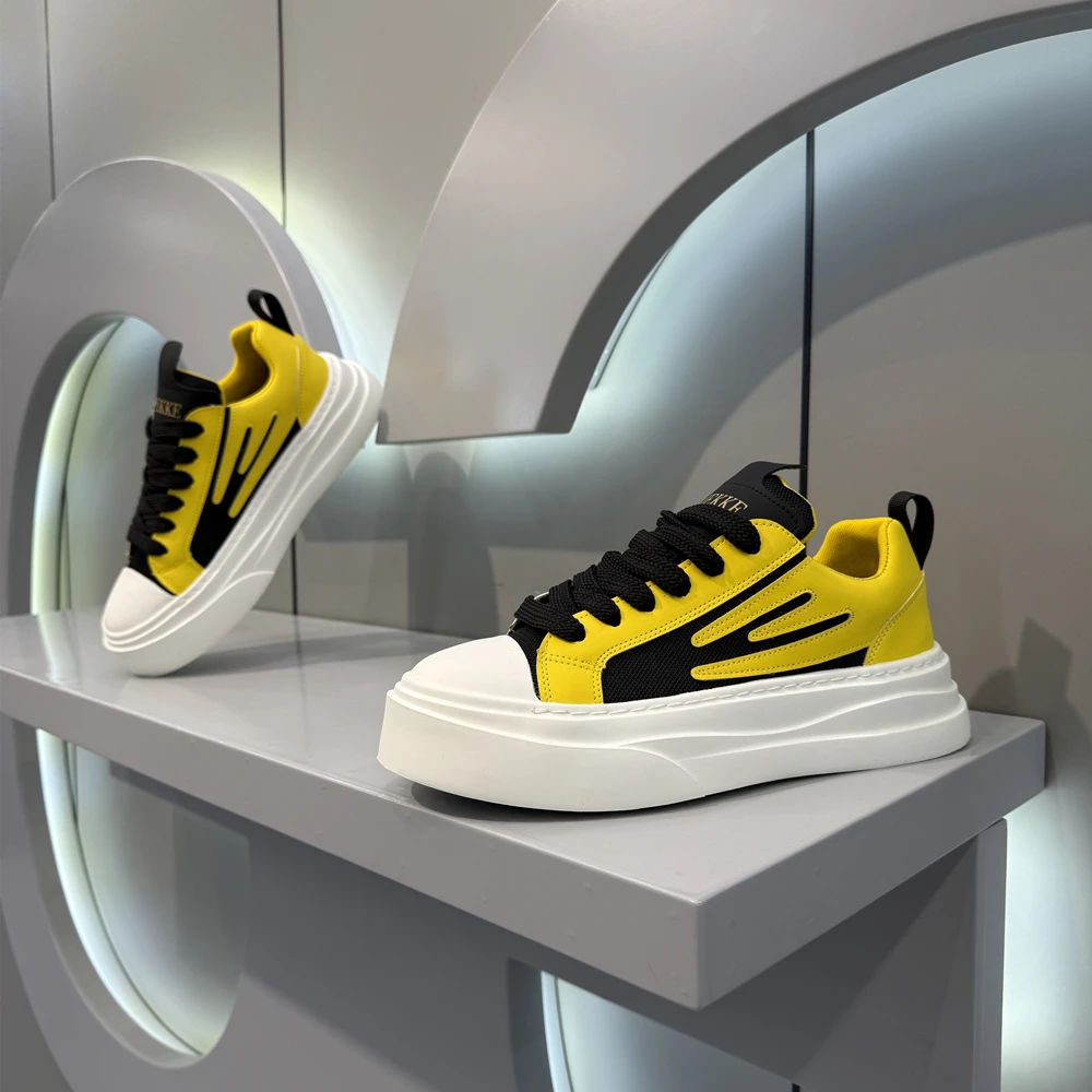 男鞋2025舒适网面休闲百搭板鞋男士个性潮流时尚新款潮鞋