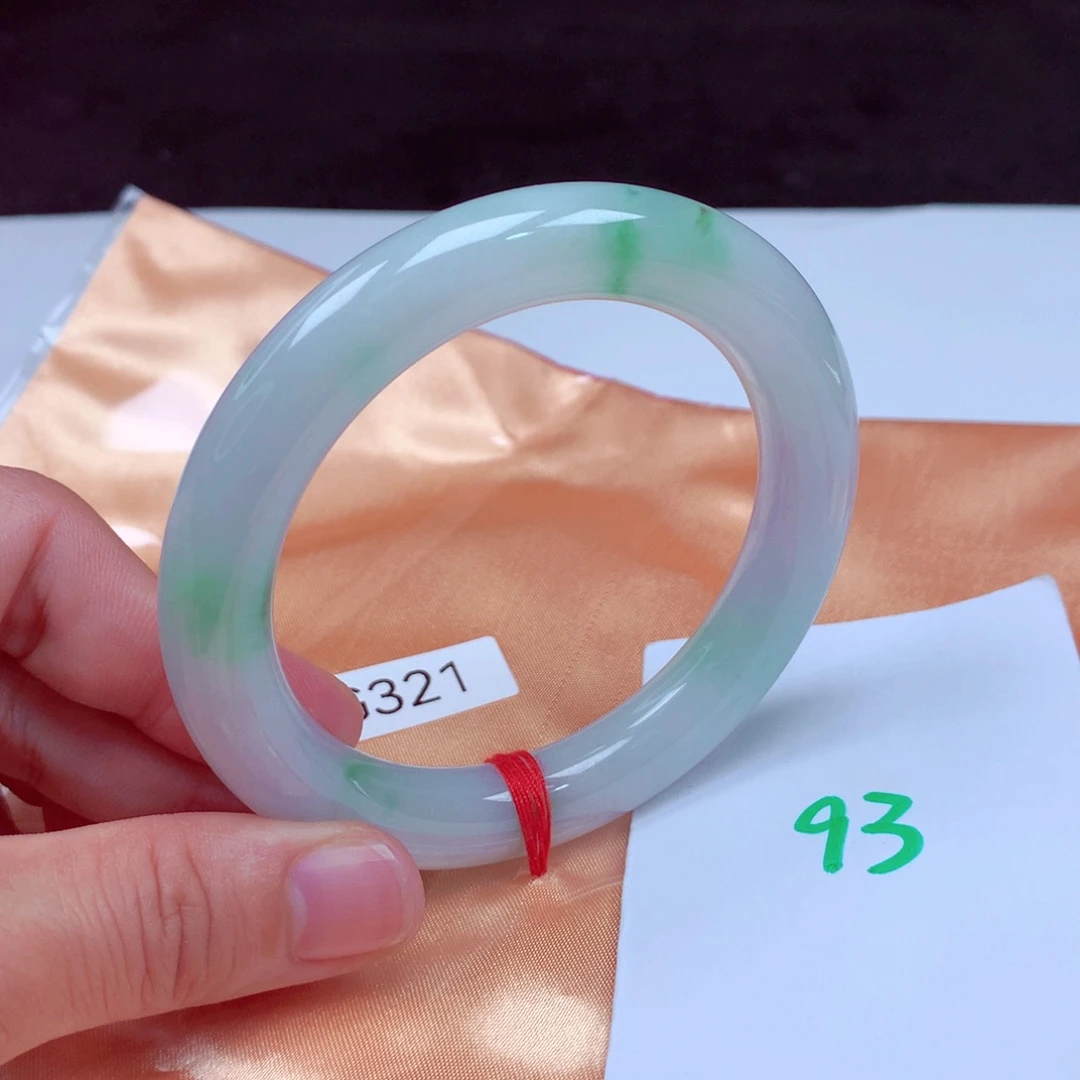 未镶嵌手镯翡翠缅甸天然A货翡翠手镯58.4圆条