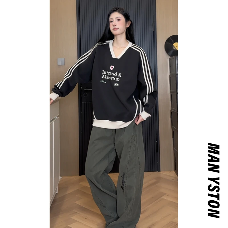 美式400g休闲复古情侣重磅套头卫衣春秋季印花国潮青少年上衣