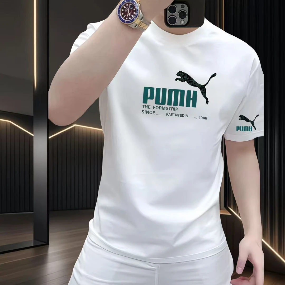 夏季纯棉男版新款潮牌短袖打底衫时尚百搭圆领男上衣