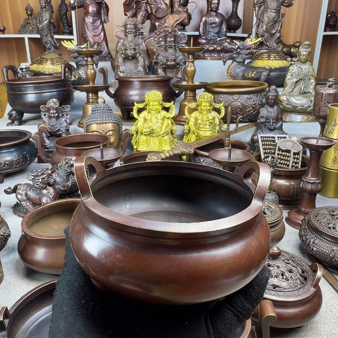 铜香炉铜摆件铜工艺品风水摆件