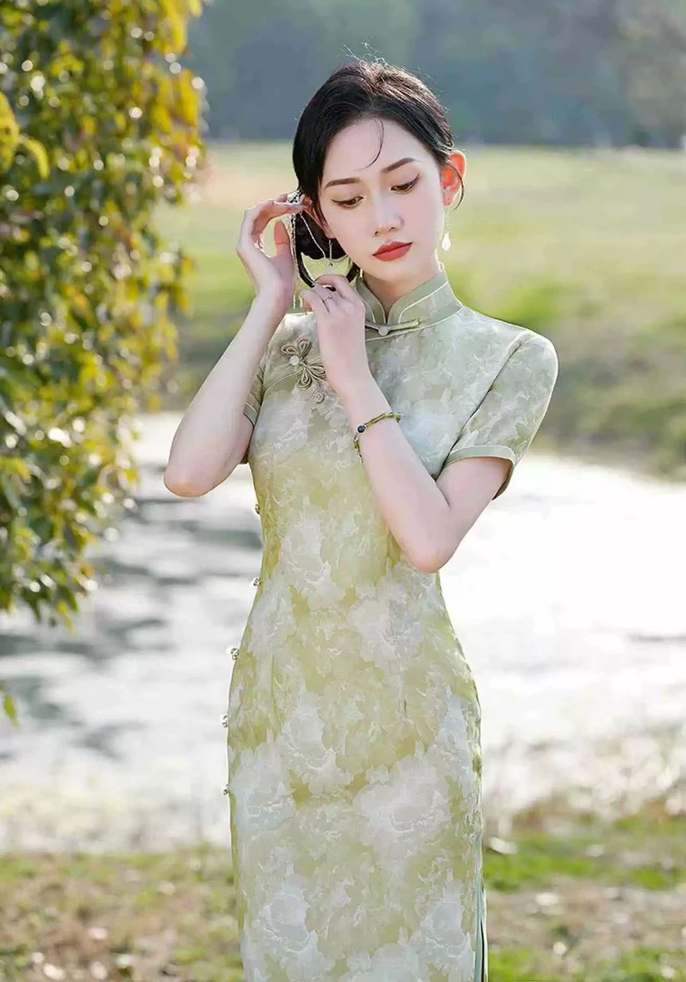 旗袍 长款 双层（衣长约125cm）陌浮生 C553