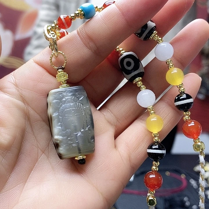 玛瑙/玉髓合金颈饰