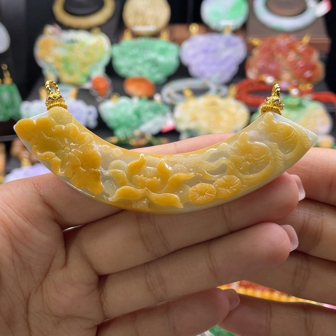 翡翠未镶嵌颈饰代编织