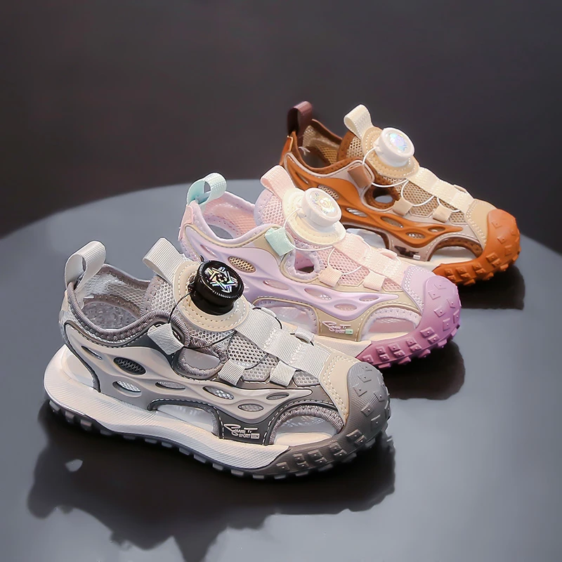 小黄鸭男童凉鞋2025夏季新款潮中大童男孩儿童包头沙滩鞋儿童鞋子