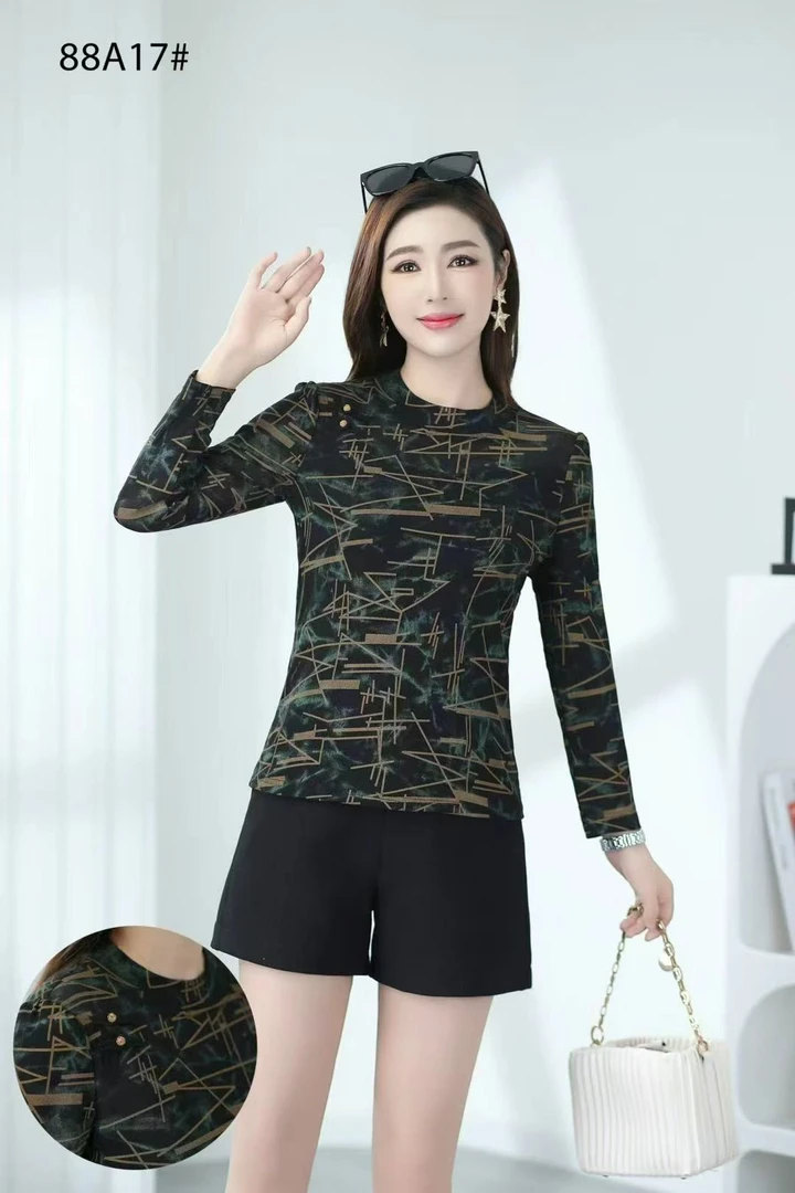 修身新款秋冬春季女装时尚长袖透气大码妈妈装打底网纱上衣洋气