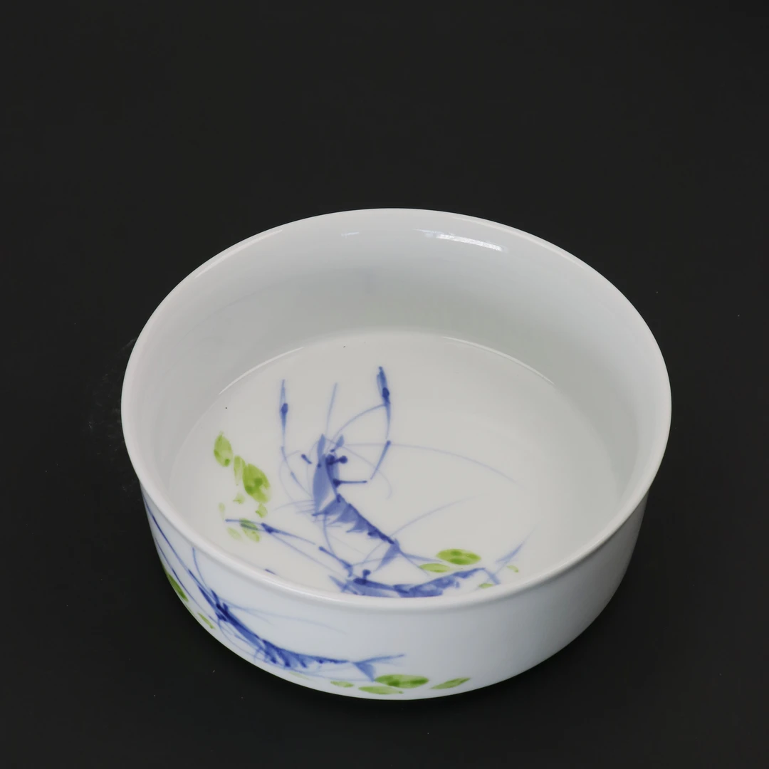 三餐器物《蒸笼盘》景德镇手绘高温釉中彩-直径19cm餐具高度7cm