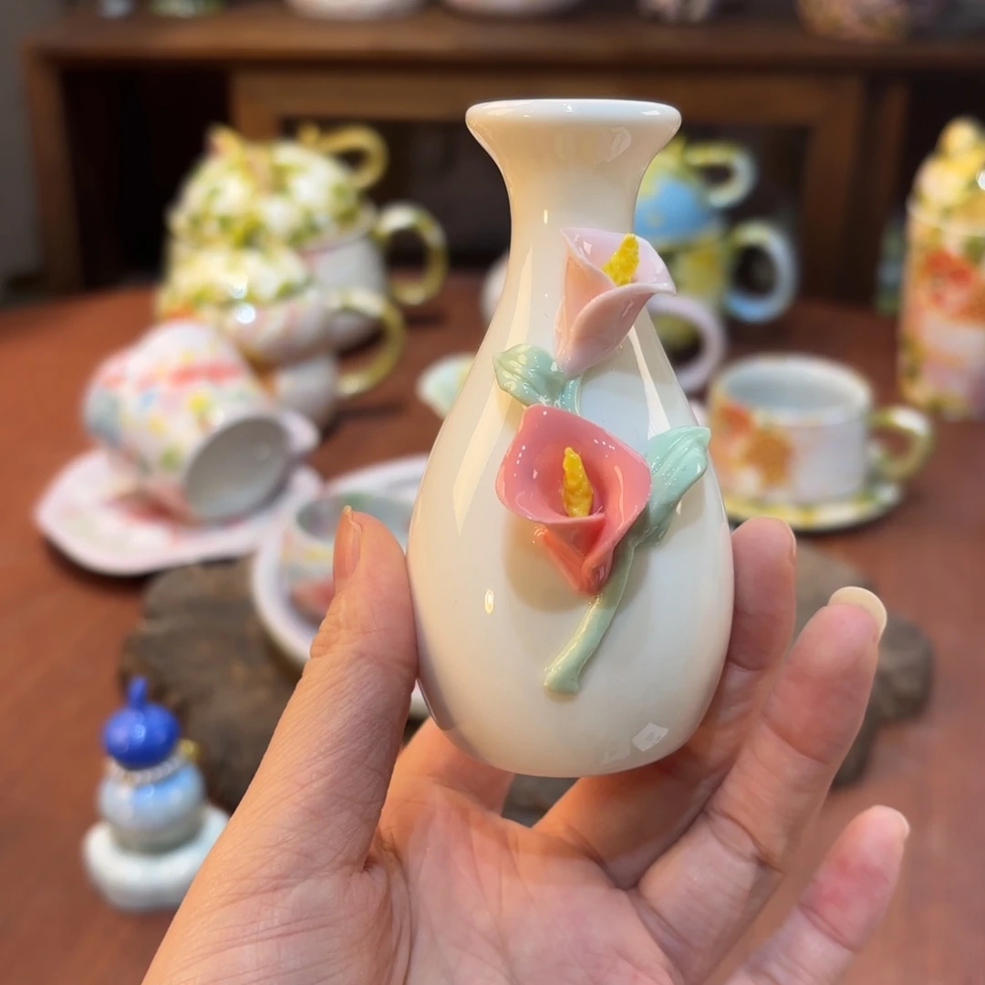 瓷片景德镇手绘高温釉下彩陶瓷茶具