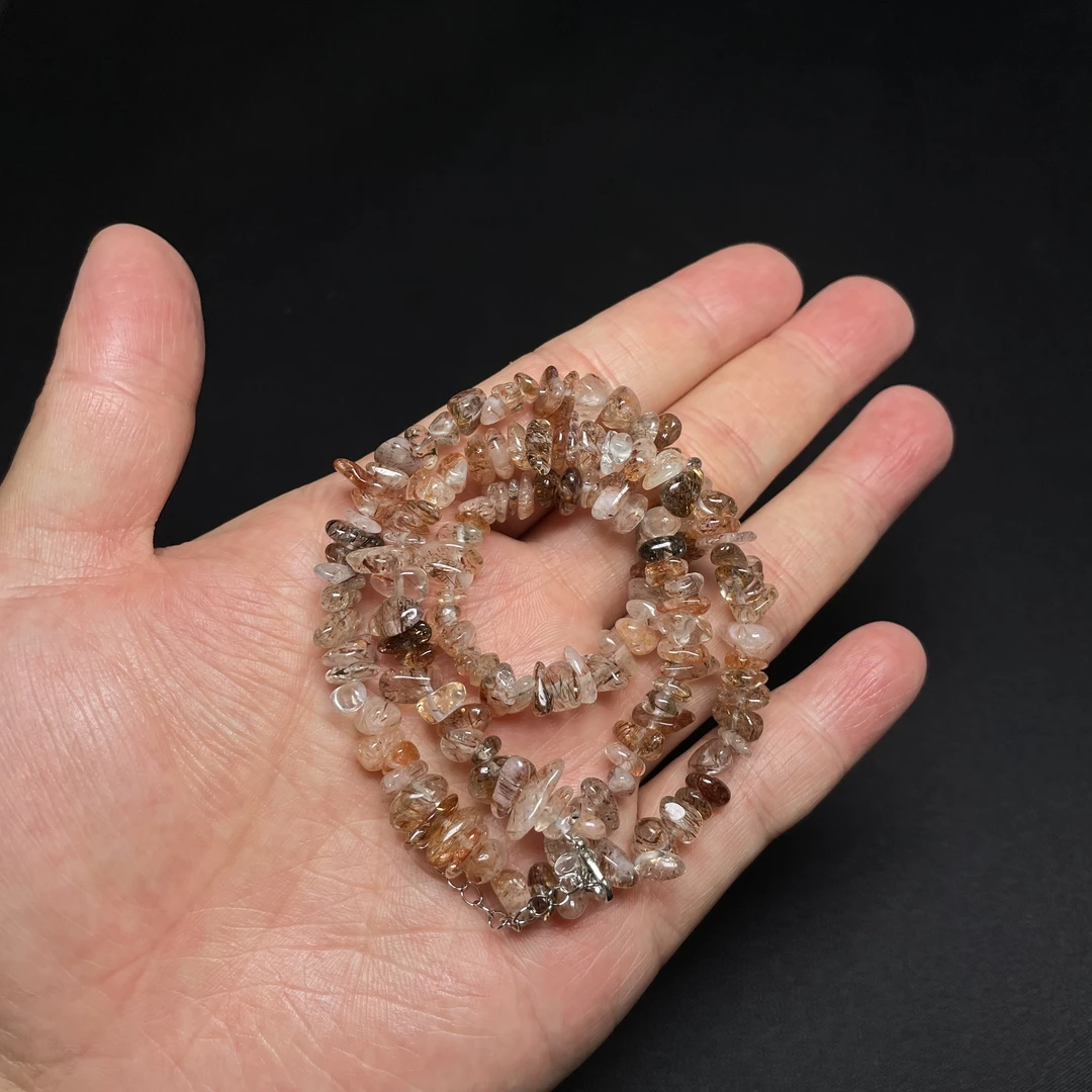 天然黑金超随型水晶项链多样性发一