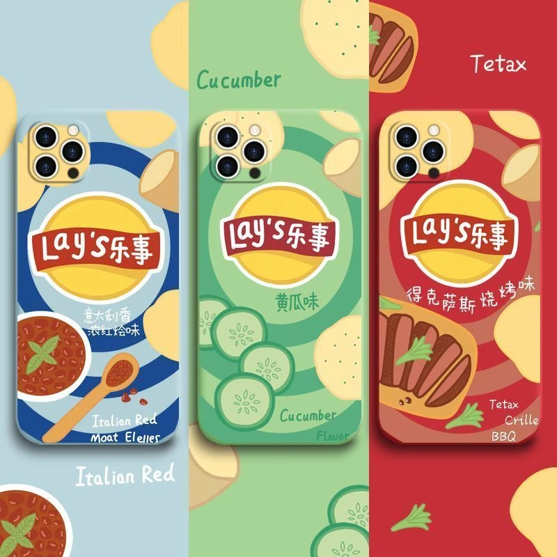 乐事薯片手机壳苹果14Promax创意华为零食OPPO软壳vivo软壳小米女