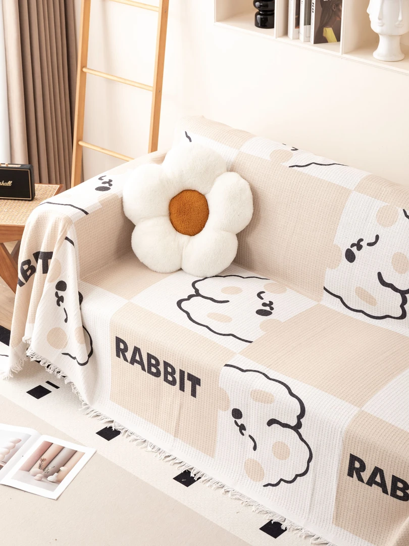 简约防滑防猫防尘沙发垫沙发盖巾一片式全包沙发套罩盖布四季通用