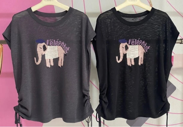 水淼25新款夏装修身针织无袖0374