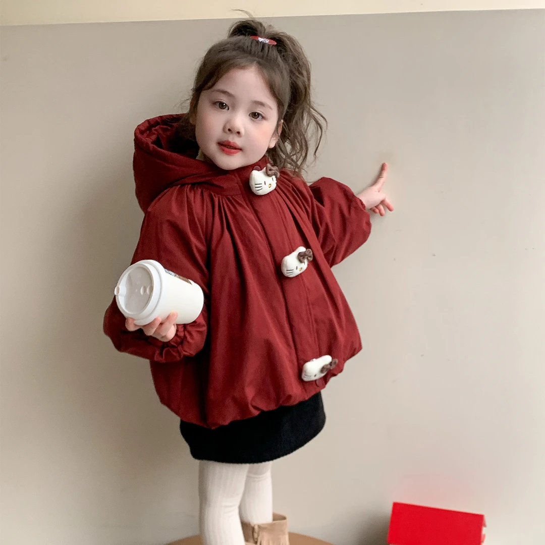 女童加厚棉衣儿童洋气时髦加绒外套小女孩宝宝秋冬装2025新款衣服