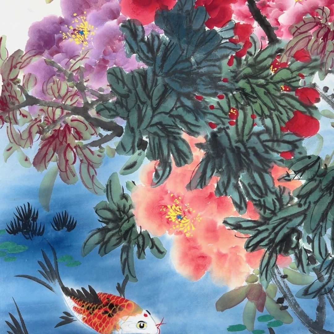 国画国画作品山水花鸟