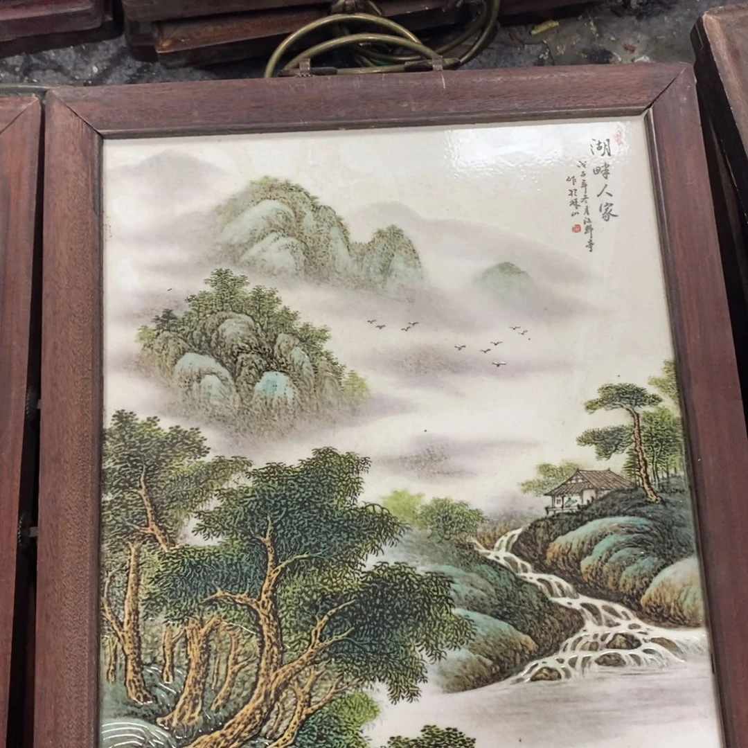 瓷片37*28厘米景德镇瓷板画柴窑烧制