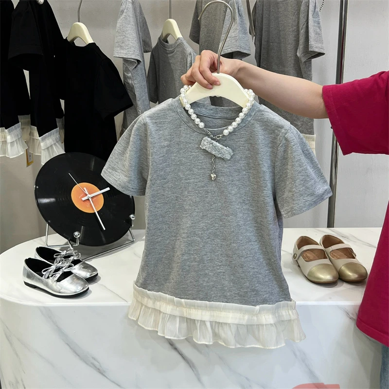 尤画原创设计2025夏季女童T恤 68237