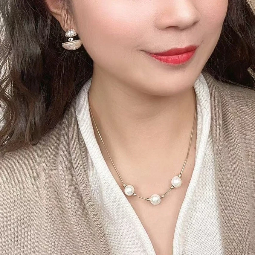 主播身上的链子时尚三珠百搭项坠GT7887