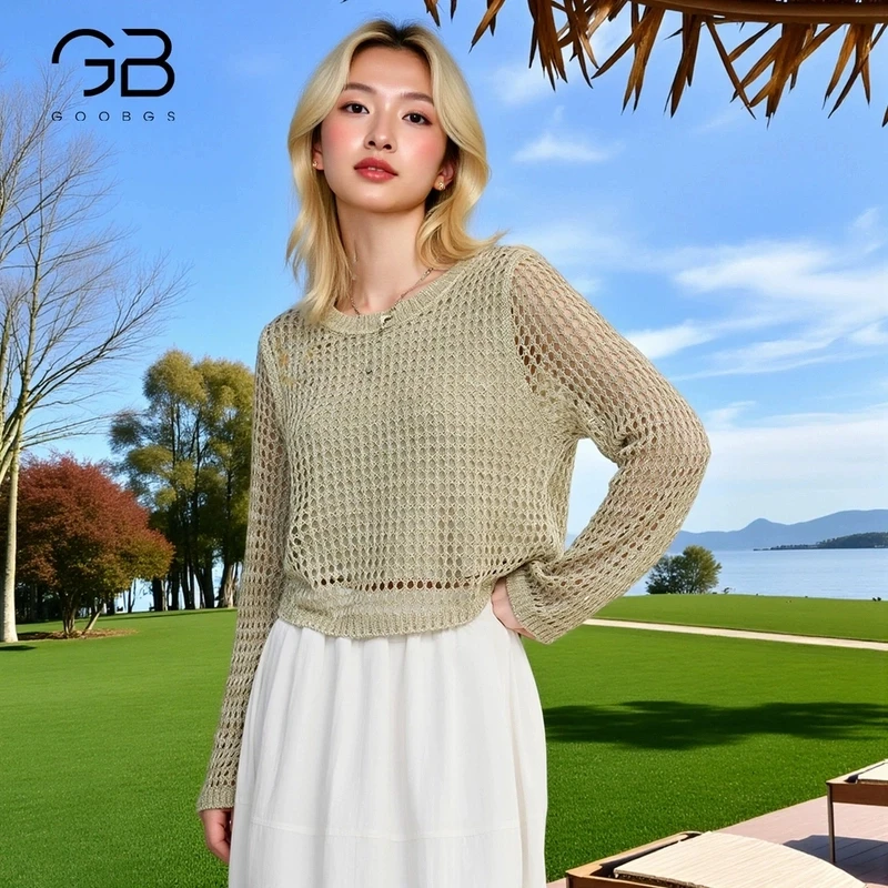 【谷邦L+】谷邦GOOBGS 长袖镂空针织衫 G5131124-6