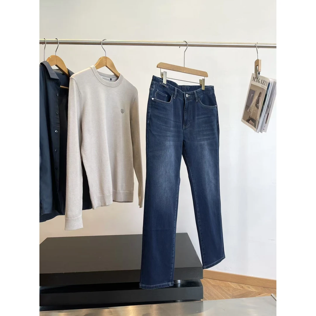 特 H7026 C14 男士兔毛纤维直筒牛仔裤 221