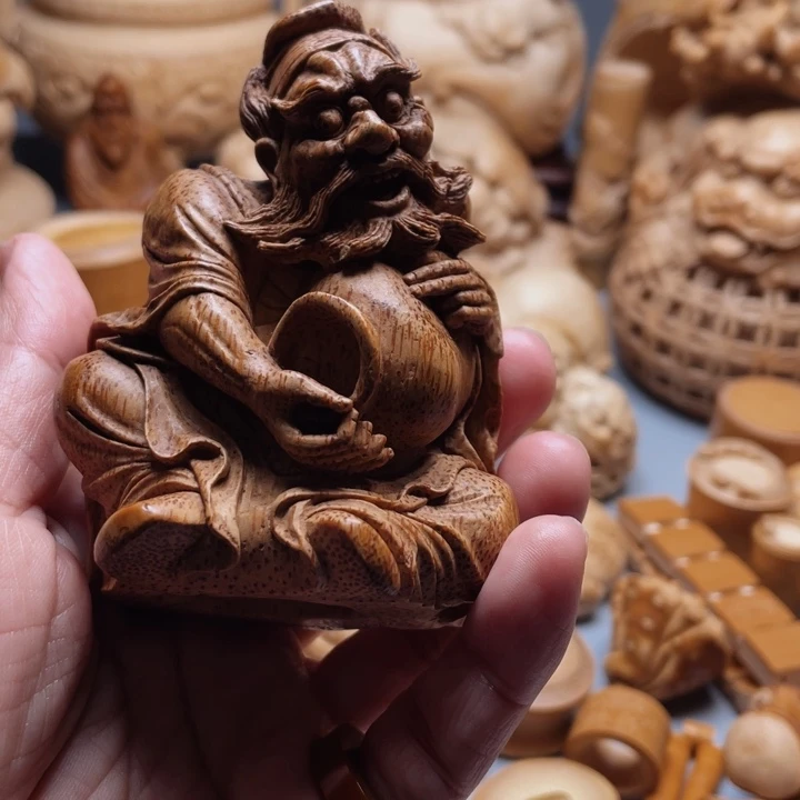 竹北***哥老竹雕钟馗百减