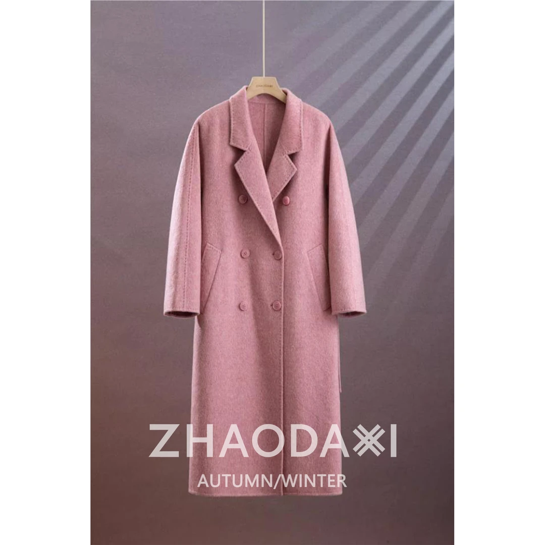 【赵大喜】腮红大衣 | 骆驼绒*真si羊mao 加厚克重