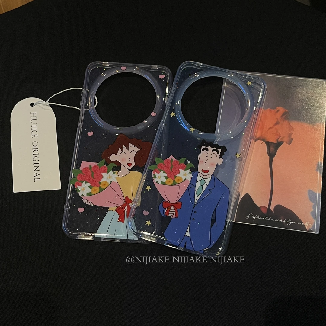 情侣壳轻薄卡通个性适用华为mate70pro手机壳女mate60pro防摔p70