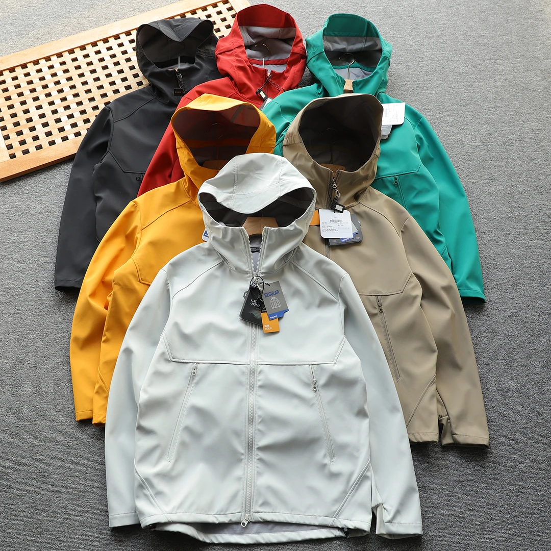 意单 户外男女情侣连帽防风防泼水 冲锋衣夹克外套 立体剪裁507