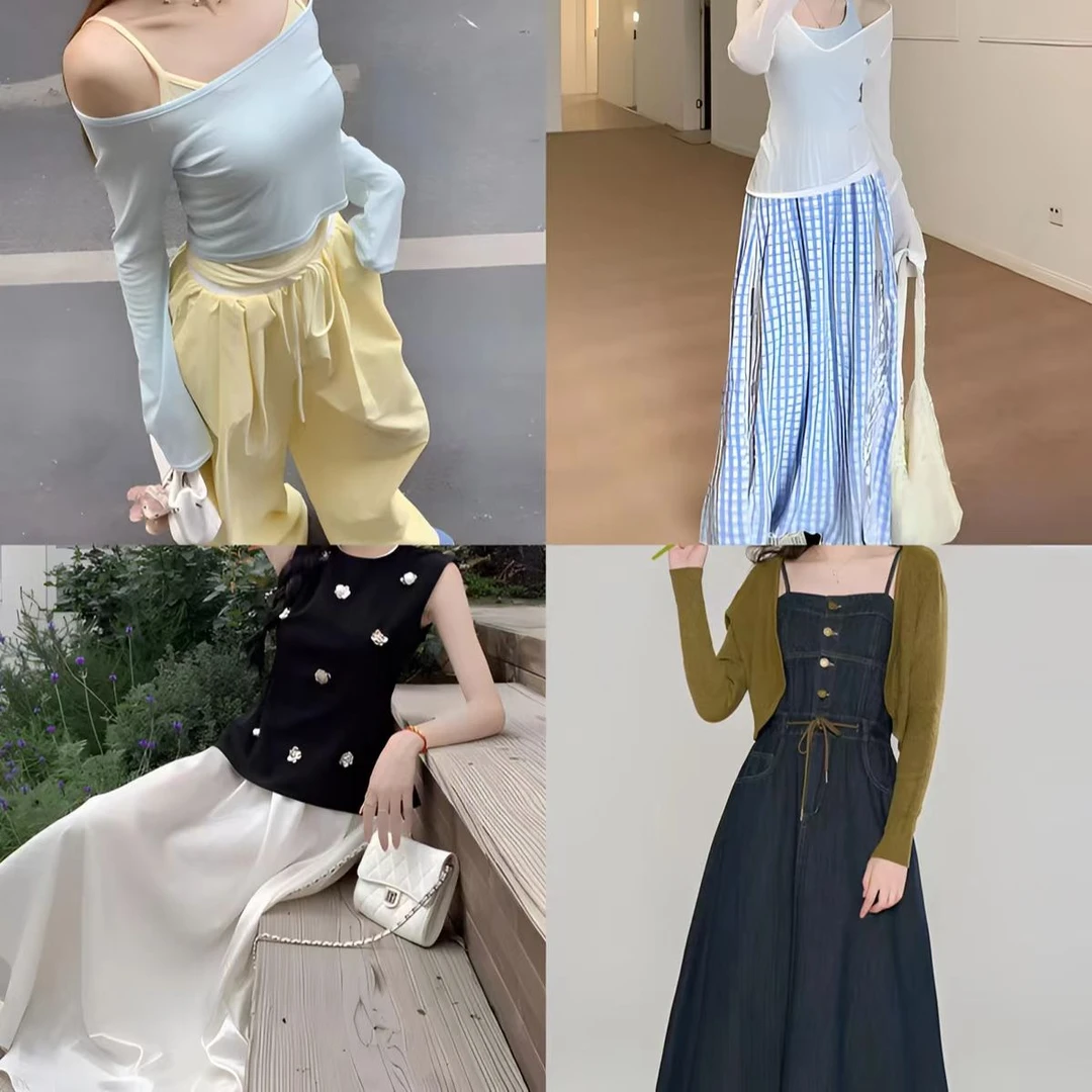 休闲风裙子女装短裙洋气显瘦高腰套装时尚套装百搭夏季气质宽松