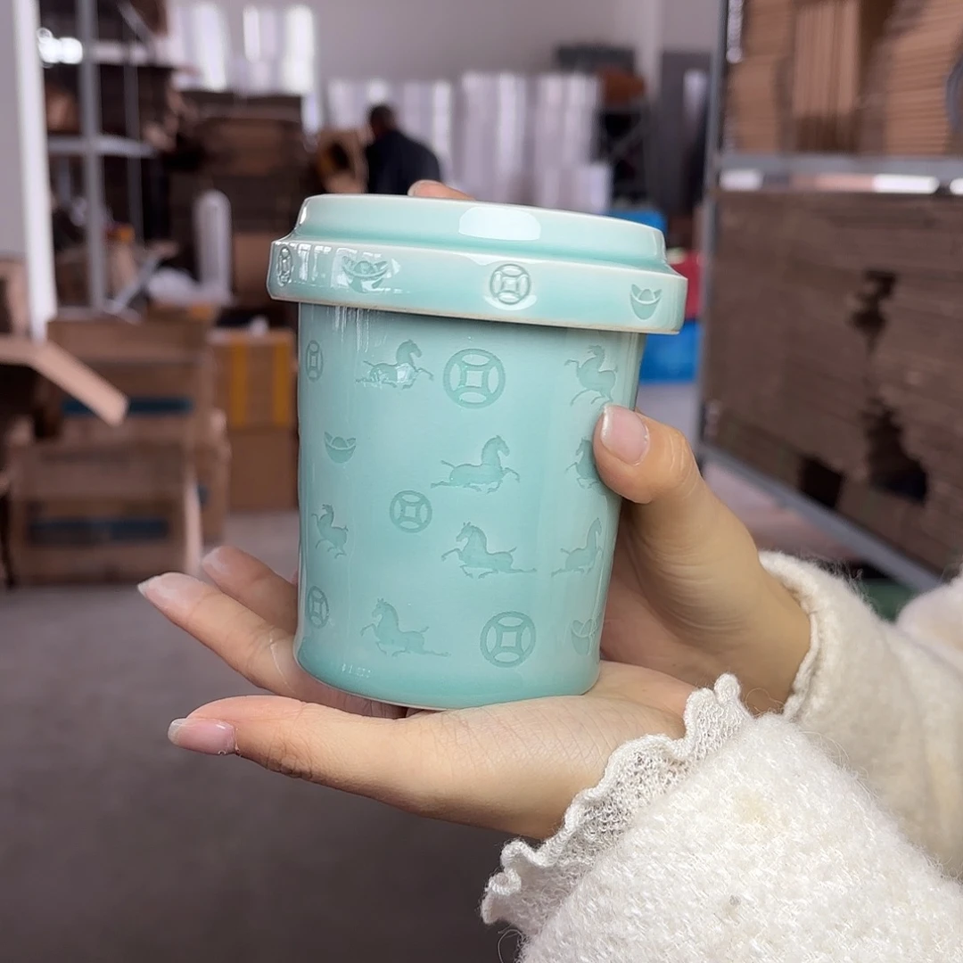 龙泉云间青瓷小米茶器