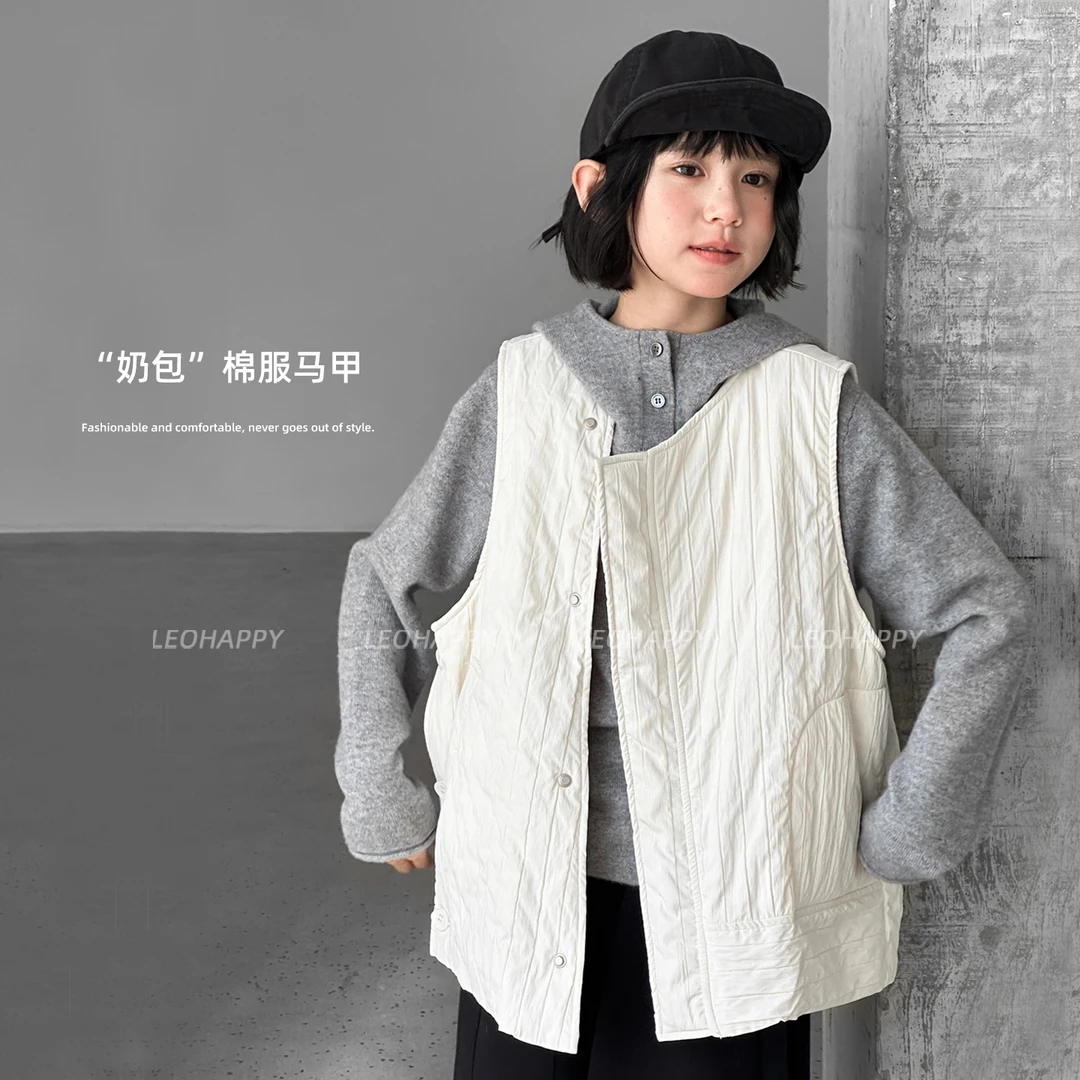 【奶包】170G防泼水条纹棉服马甲