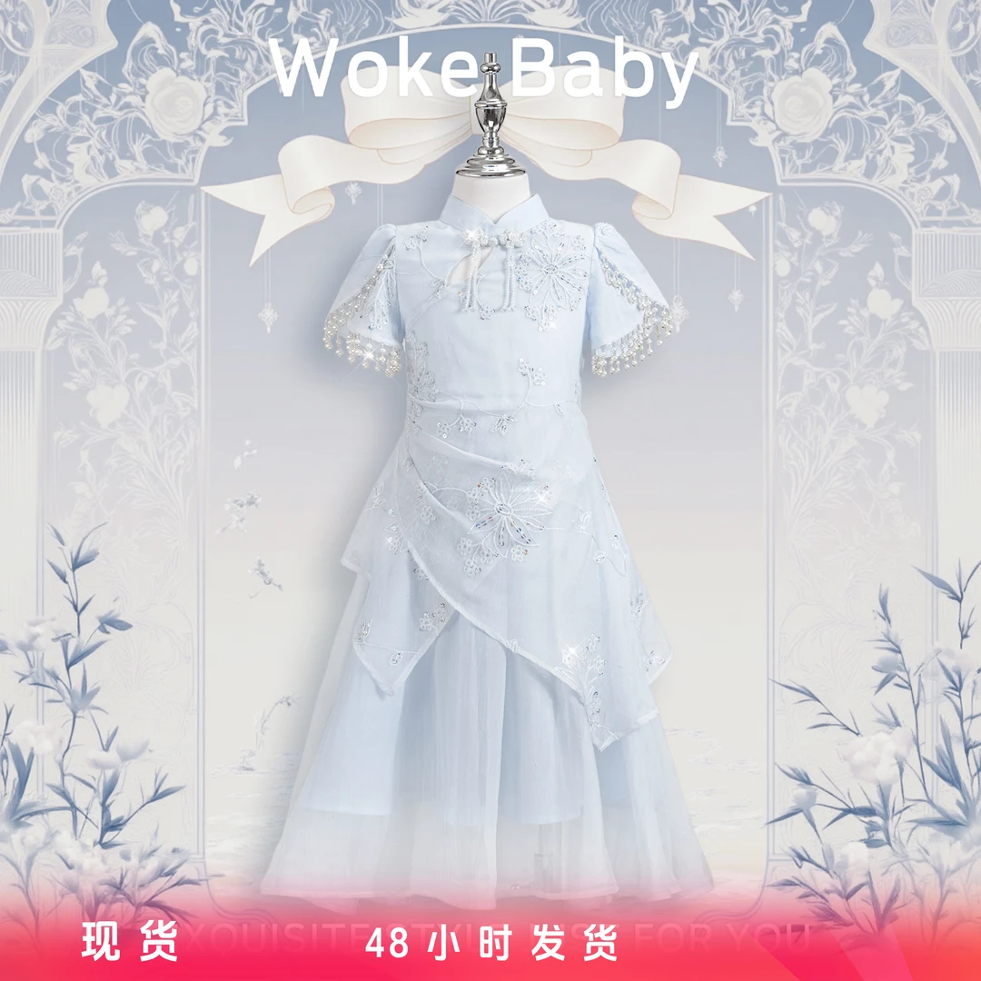 2025女童夏季可爱中大童汉服连衣裙M5561