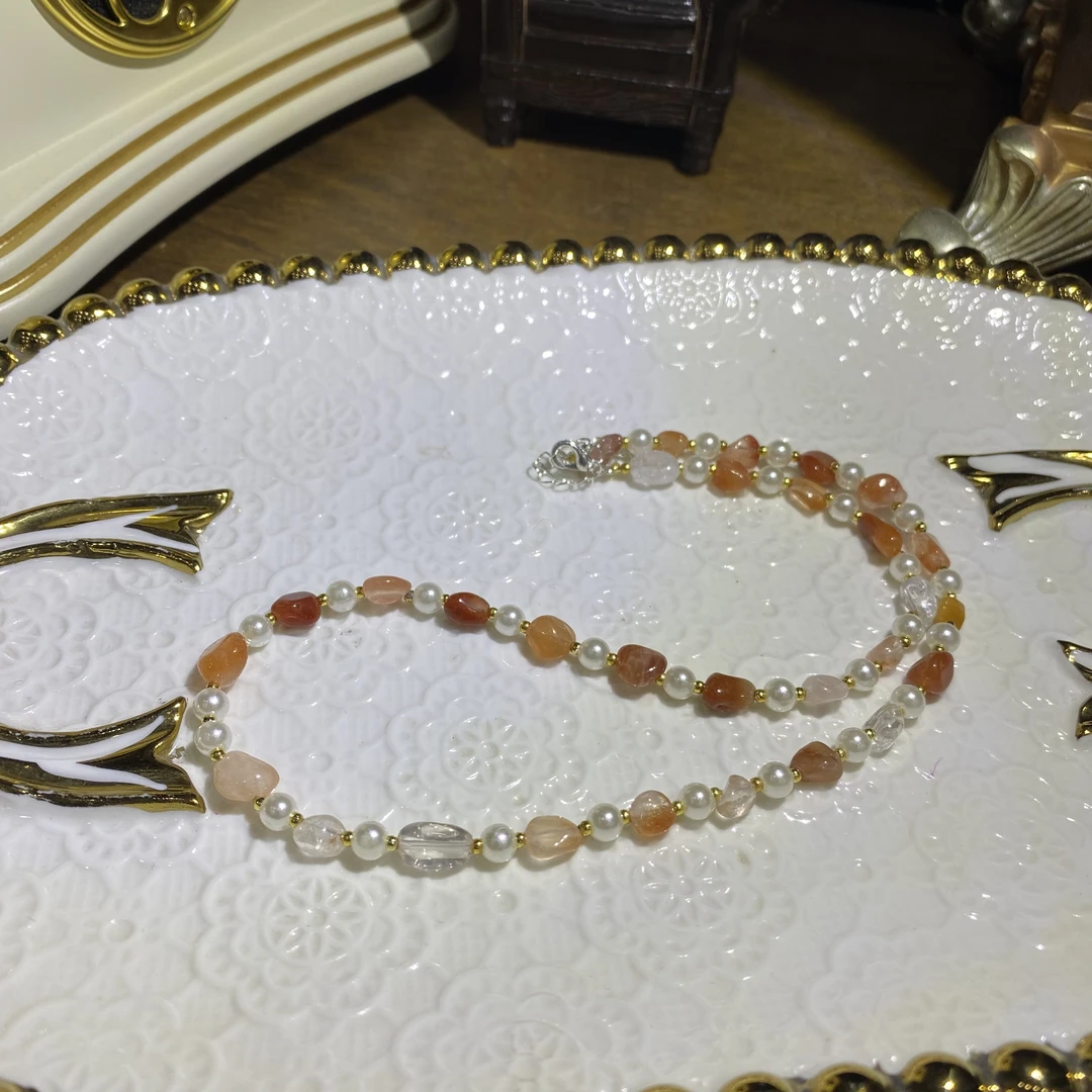 天然老矿料红兔毛水晶项链设计款-多样性发其一D192