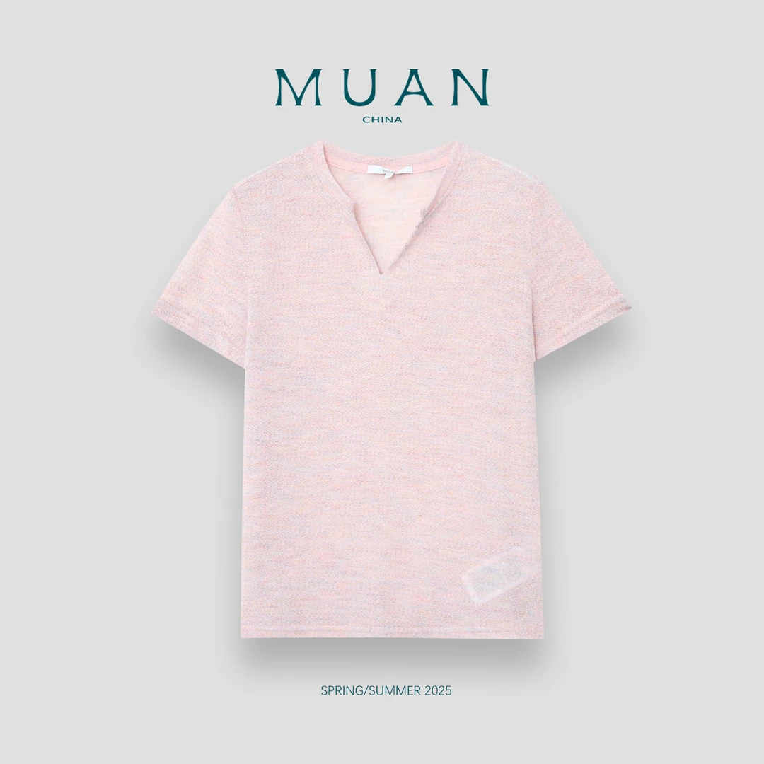 木岸MUAN:《云雾T》定制宽松百搭简约上衣T恤短袖打底DG3-8933