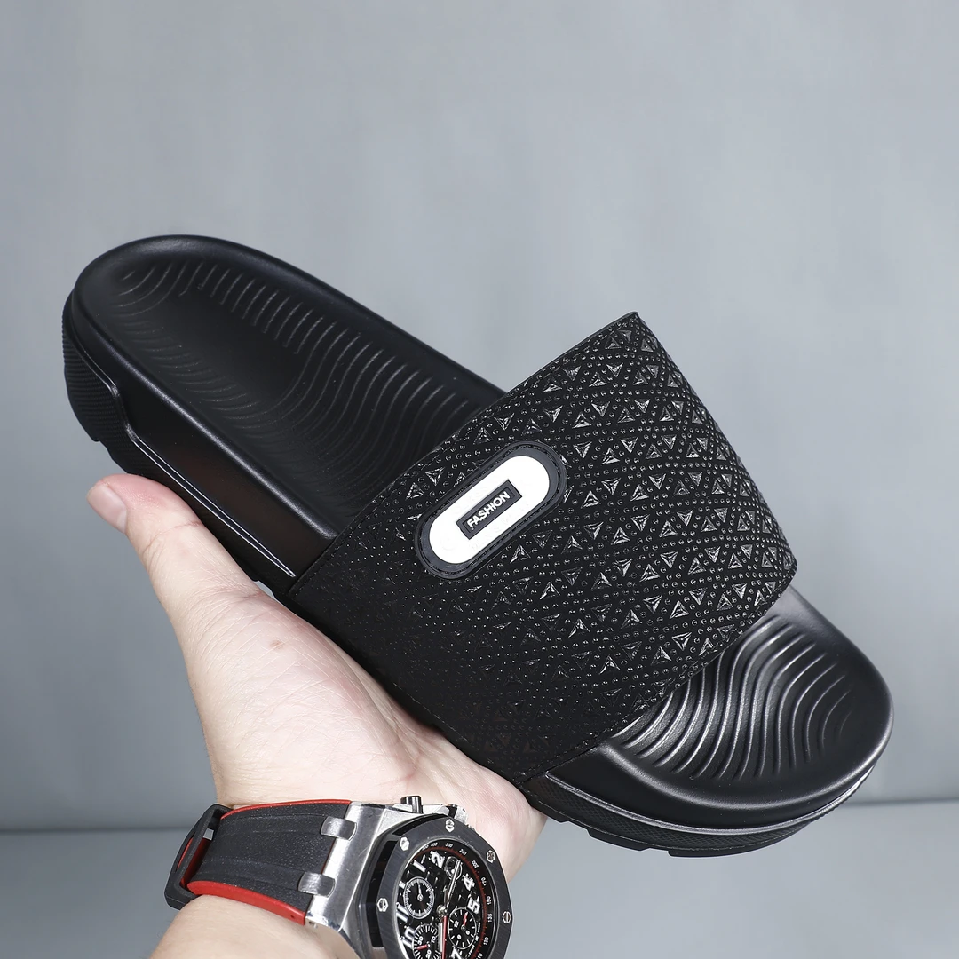 欧洲站2025夏季真皮拖鞋男外穿新款凉拖鞋高端潮流一字拖男士凉鞋