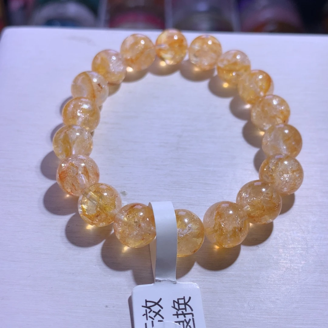 手串水晶银S925镶嵌桂花胶花11.2m