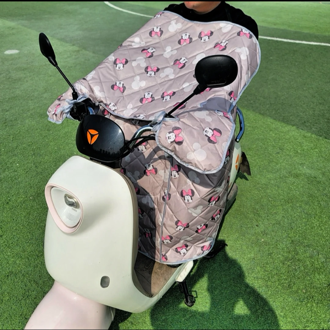 米奇款电动车挡风被防水防晒轻便隔热夏季摩托车通用头盔式雨衣