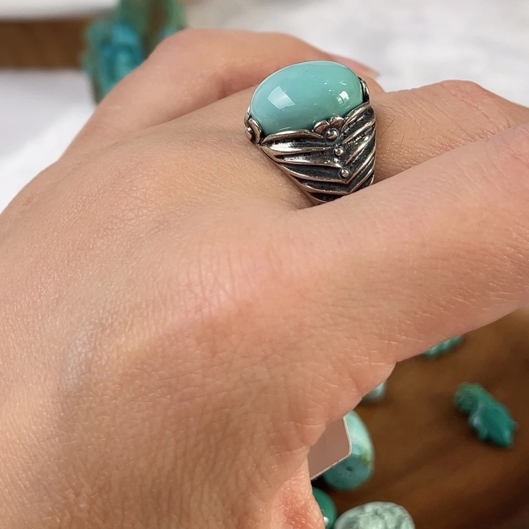 绿松石银S925镶嵌配饰